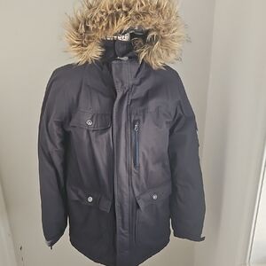 L.L. Bean Kids Dark Gray Jacket with Fur Hood